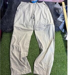 Columbia Convertible Cargo Hiking Pants Mens 32x32 Outdoor Beige Zip Off Shorts